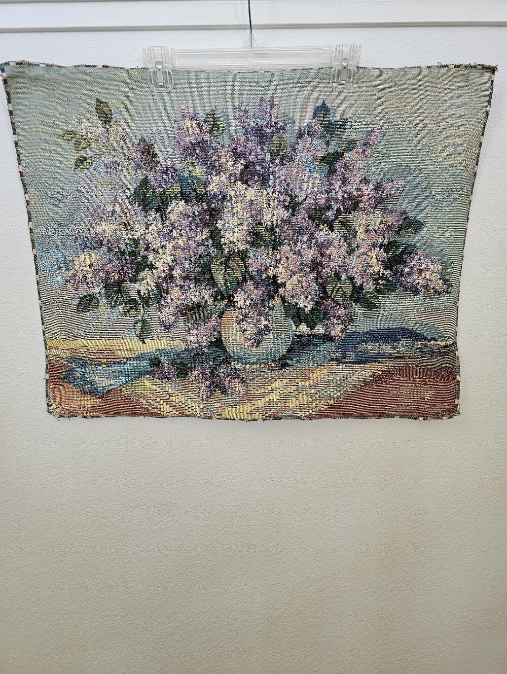 Vintage MTOK Russian Gobelen Tapestry | "Lilac" Still Life​